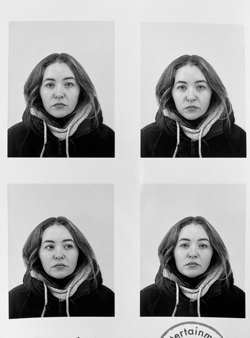 Photo booth portraits of Ruth Guest